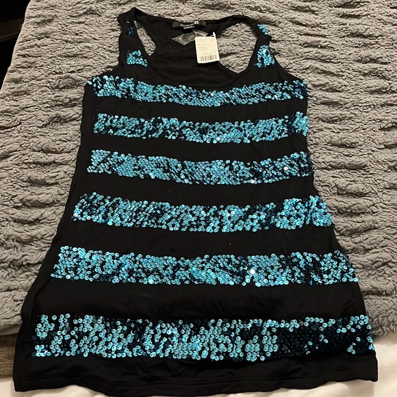 Forever 21 Racerback Sequin Top - Picture 1 of 3